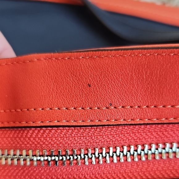 Coach 2013 Park Colorblock Carrie Tote Orange Blue Brown - Picture 14 of 14